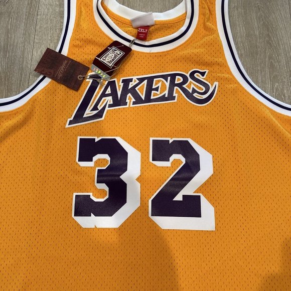Magic Johnson Los Angeles Lakers Mitchell & Ness Authentic 1984-85 Jersey 2XL T - Picture 2 of 9